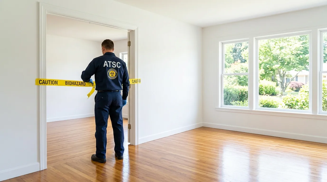 Certified biohazard cleanup crew performing Crime Scene Cleanup in Pawtucket
